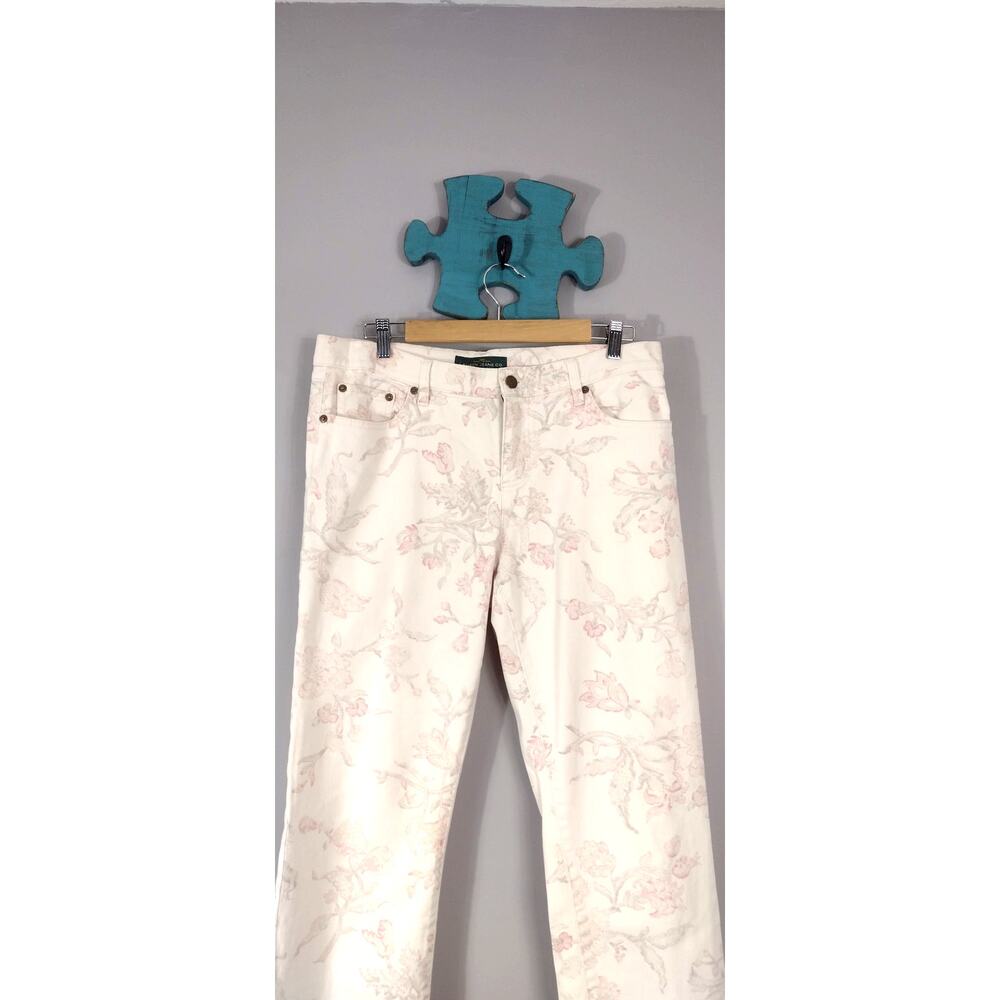 Ralph Lauren Floral Jean Modern Straight Ankle Cottagecore Coquette Sz 10 - Picture 4 of 16